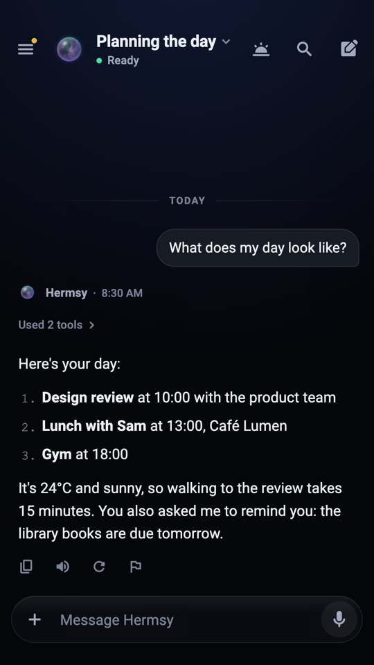 A chat with your agent