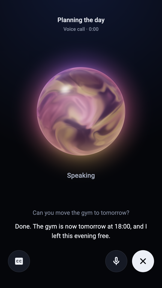 A voice call