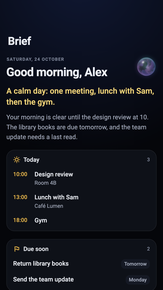 The Brief: your day at a glance